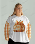 Big & Tall Plaid Graphic Patchwork T-Shirt for big men