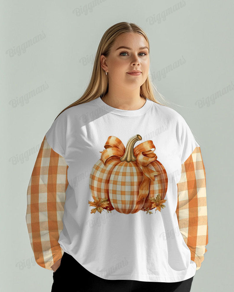 Big & Tall Plaid Graphic Patchwork T-Shirt for big men