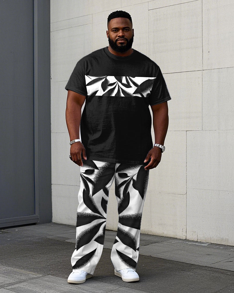 Big & Tall Streetwear T-Shirt Pants Set for big men view 1