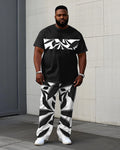 Big & Tall Streetwear T-Shirt Pants Set for big men view 1