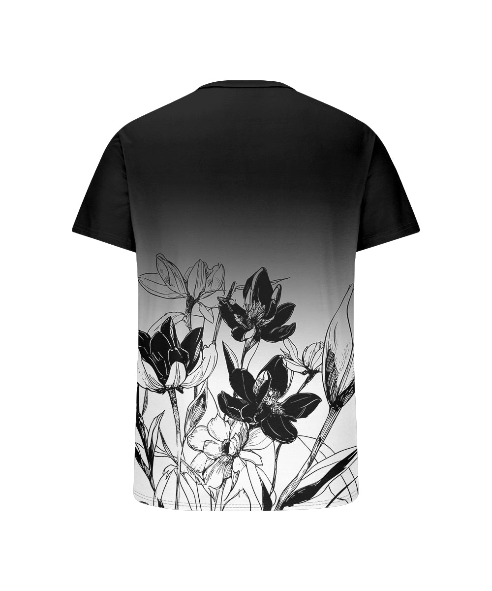 Big & Tall Black White Gradient T-Shirt for big men view 5
