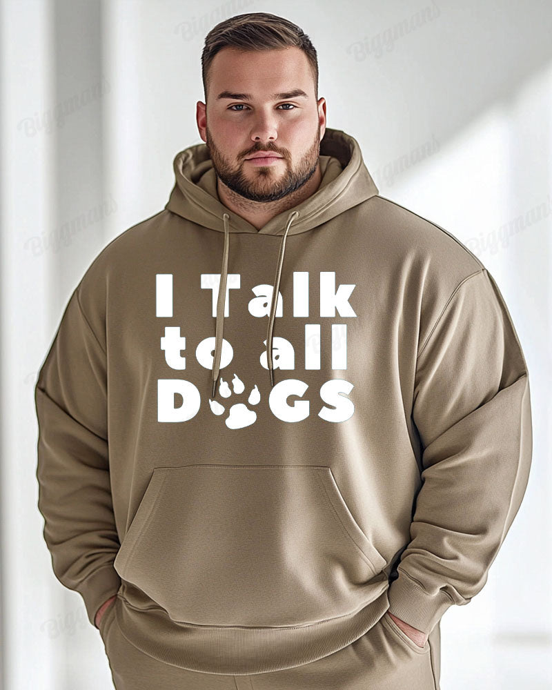 Big & Tall Graphic Hoodie Sweatpants Set for big men view 2