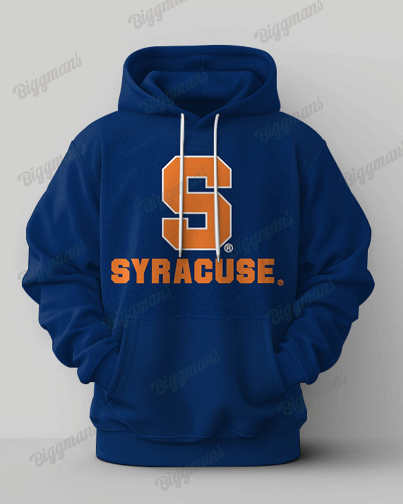 Big & Tall Blue Graphic Hoodie Sweatpants Set for big men view 3