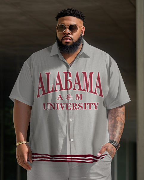 Big & Tall Graphic T-Shirt Shorts Set for big men view 2