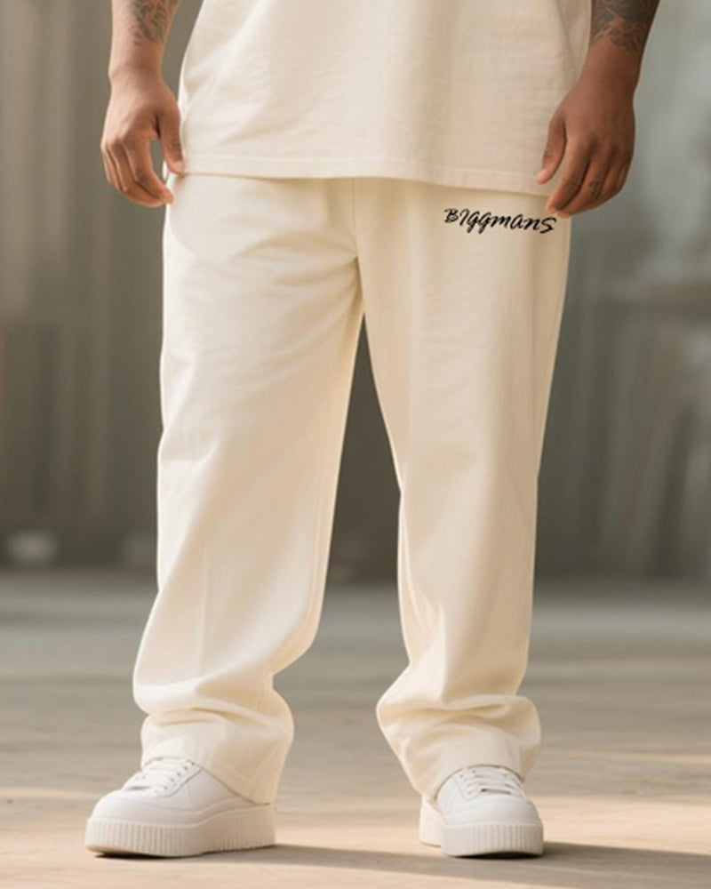 Big & Tall Graphic Graffiti T-Shirt Pants Set for big men view 3