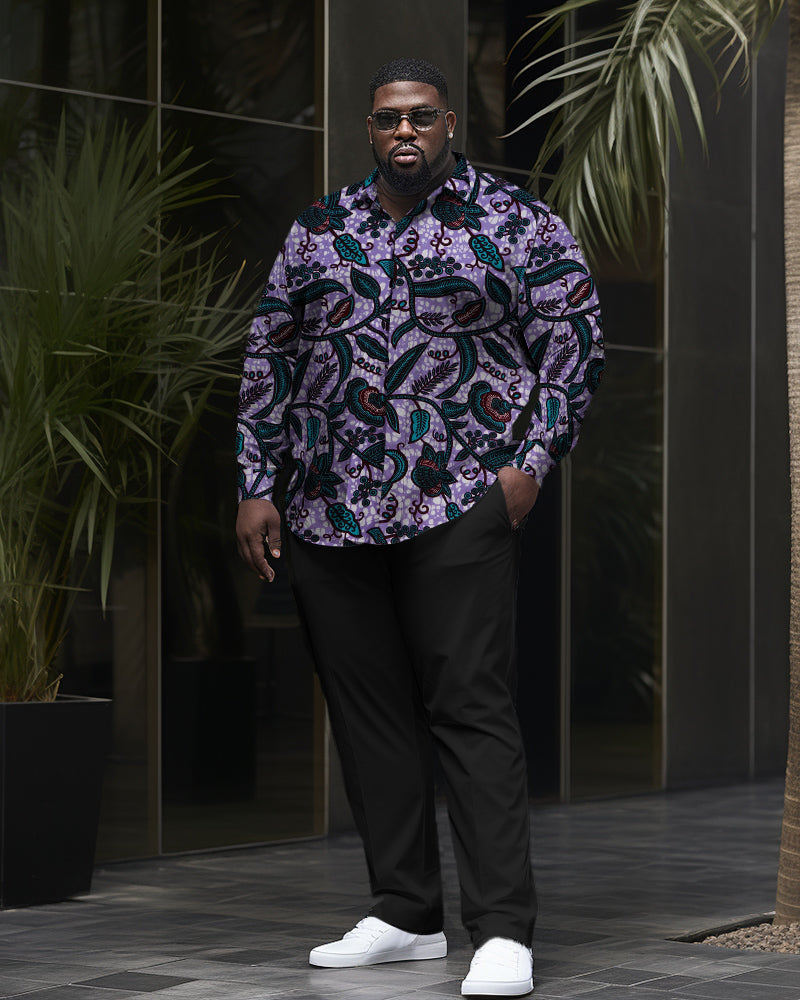 Big & Tall Geometric Two-piece Set for big men view 1