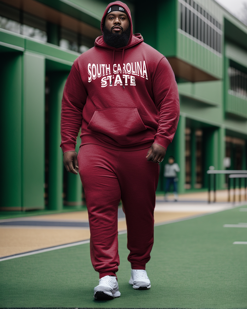 Big & Tall Graphic Hoodie Sweatpants Set for big men view 1