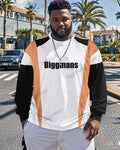 Big & Tall Western Striped Patchwork Men's Clothing for big men