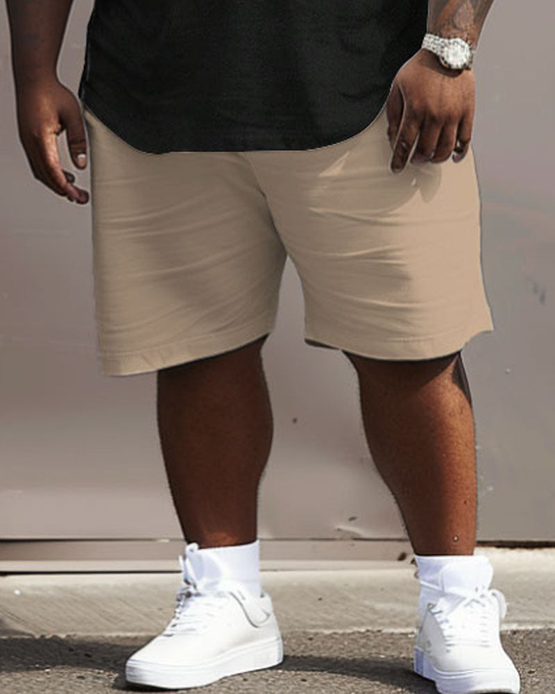 Big & Tall Colorblock T-Shirt Shorts Set for big men view 4