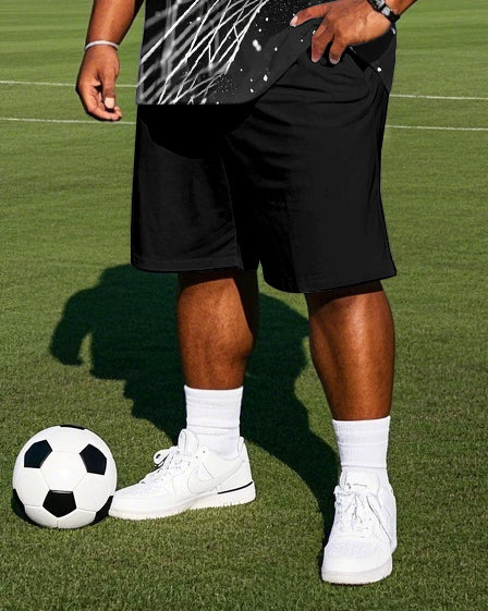 Big & Tall Graphic Athletic Two-piece Set for big men view 3