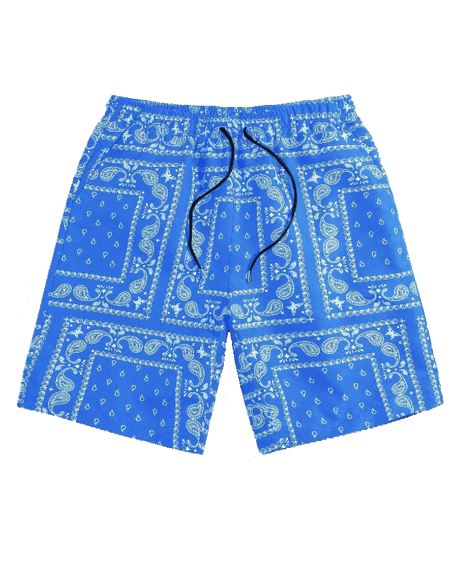 Big & Tall Hawaiian Graphic Floral Swim Trunks for big men