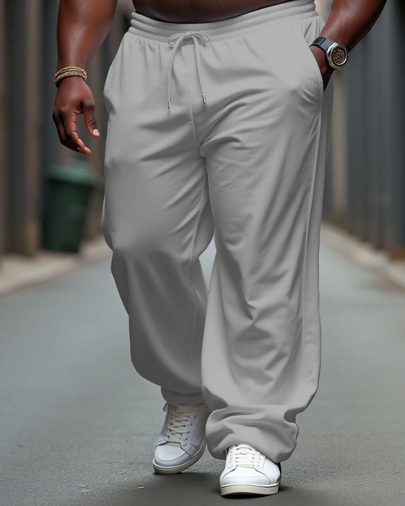 Big & Tall Cotton Solid Color Jogging Pants for men view 5