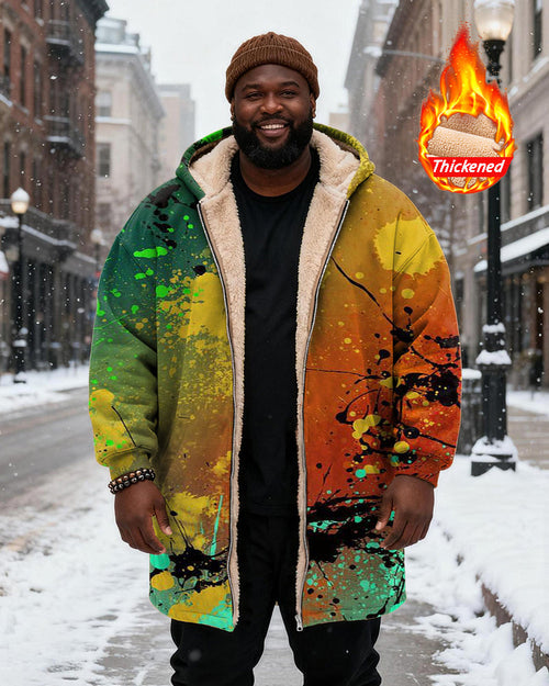 Big & Tall Green Graphic Graffiti Hoodie for big men view 1