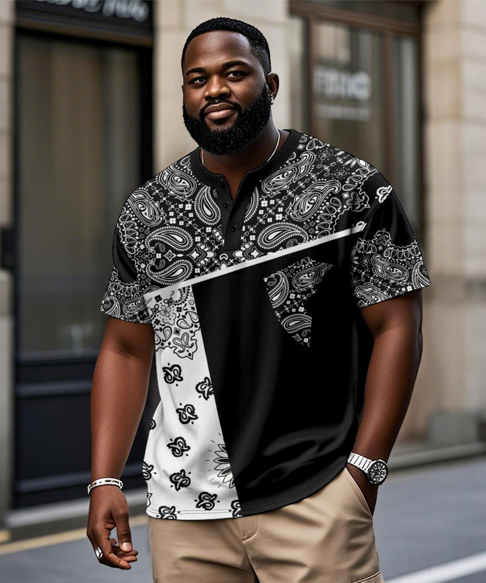 Big & Tall Colorblock Graphic T-Shirt for big men view 1