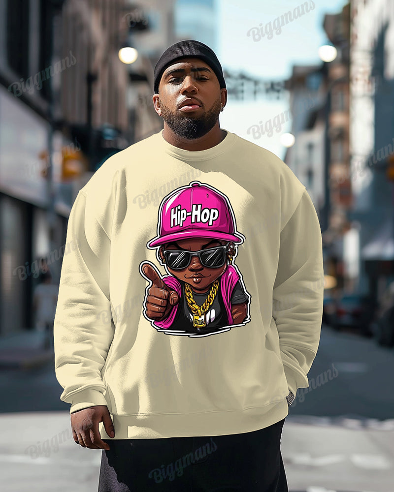 Big & Tall Pink Graphic Streetwear Jeans for big men view 3