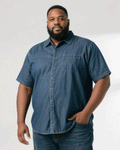 Big & Tall Denim Two-piece Set for big men view 1