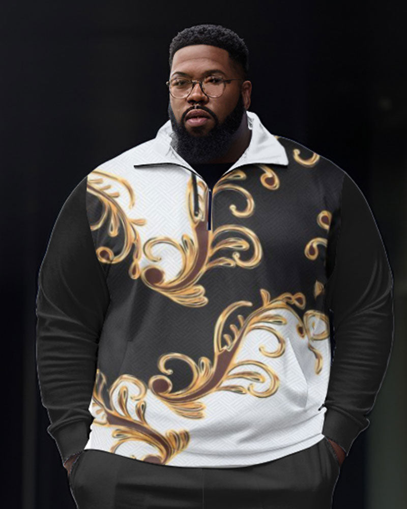 Big & Tall Graphic T-Shirt Pants Set for big men view 2