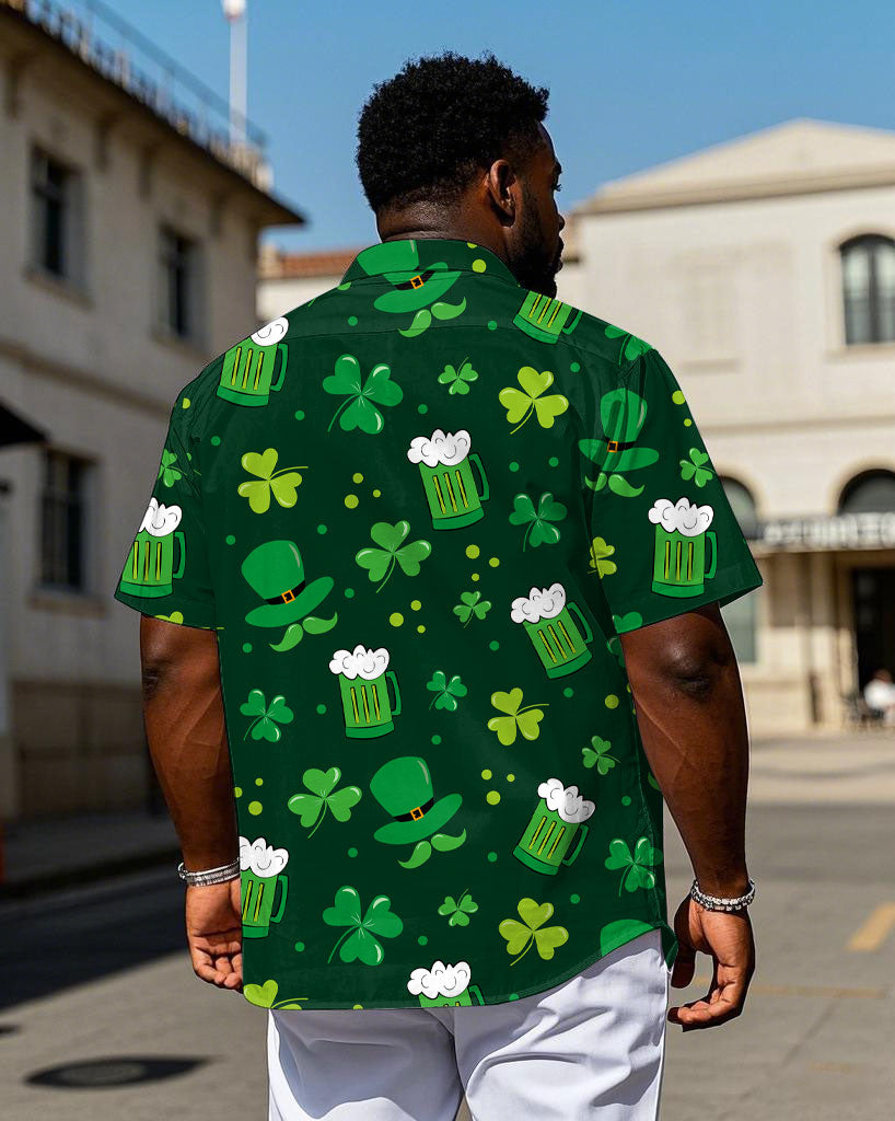 Big & Tall Streetwear Short Sleeve Shirt for big men view 2