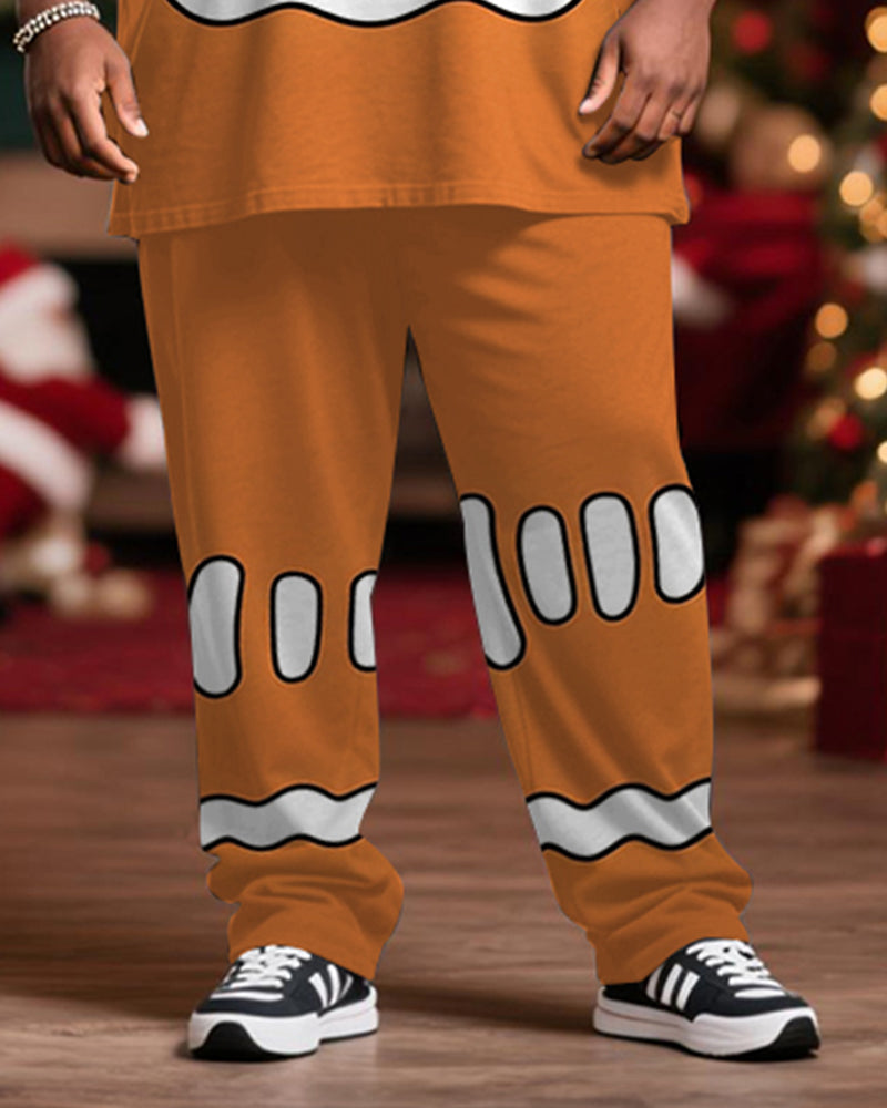 Big & Tall Streetwear T-Shirt Pants Set for big men view 3