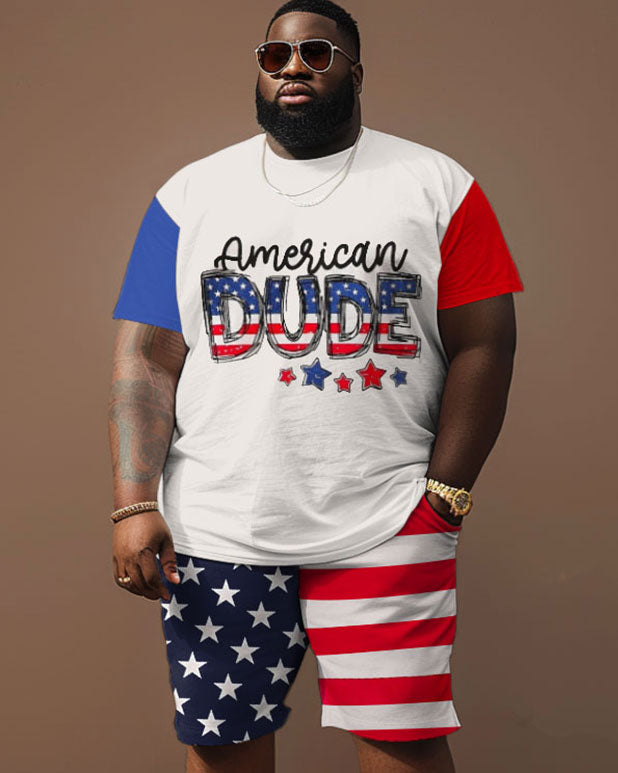 Big & Tall Graphic Two-piece Set for big men view 1