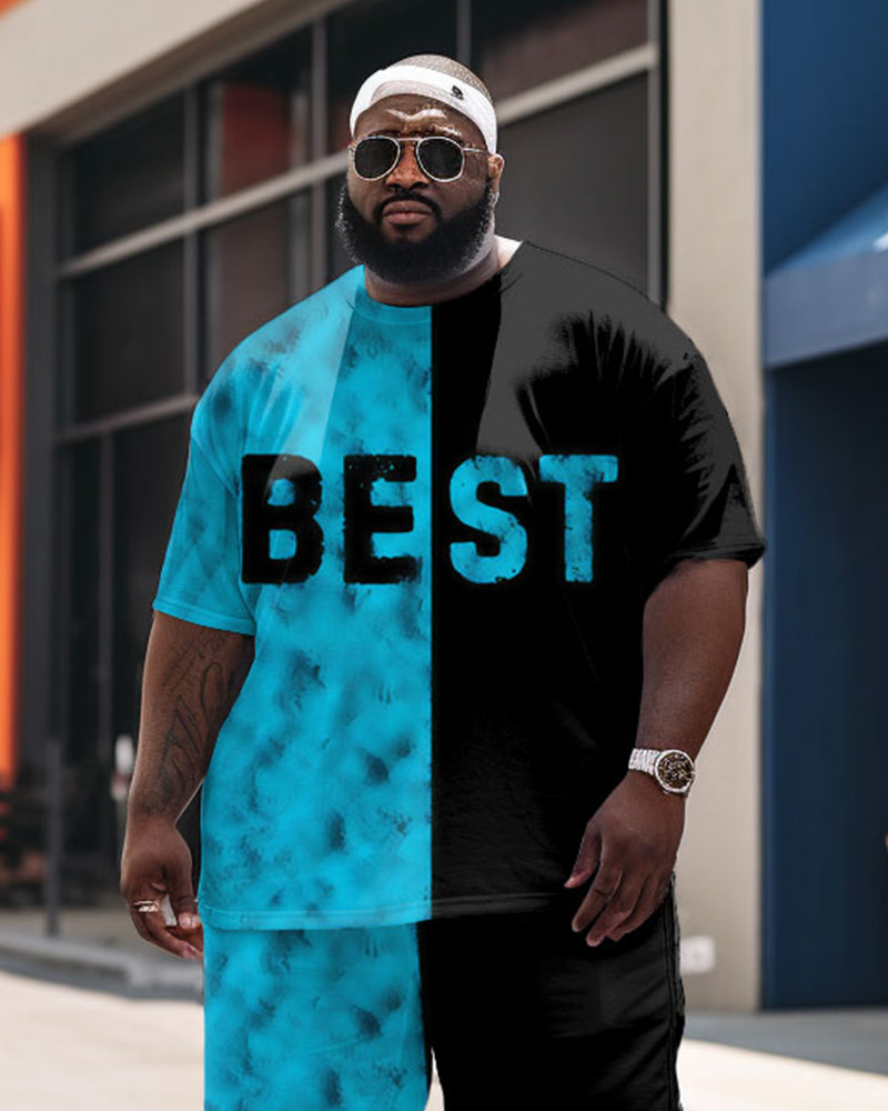 Big & Tall Graphic Two-piece Set for big men view 2