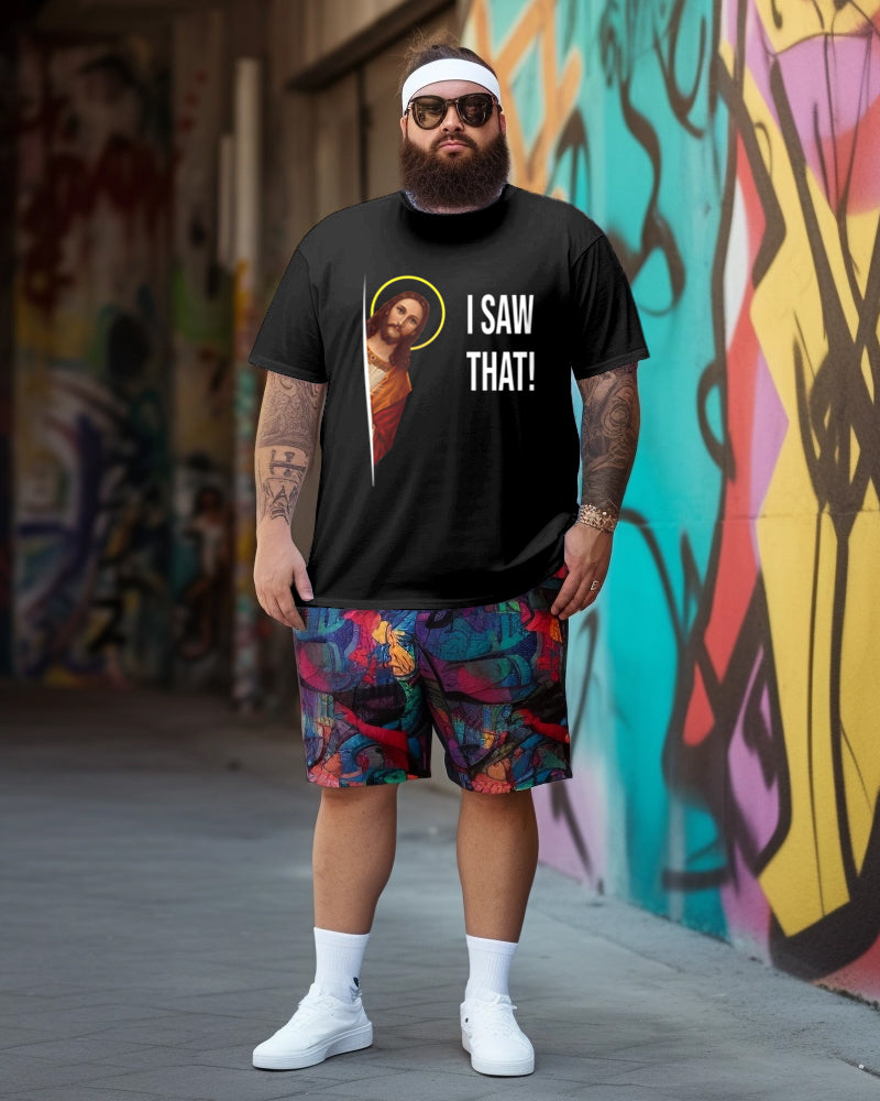 Big & Tall Graphic Two-piece Set for big men view 1