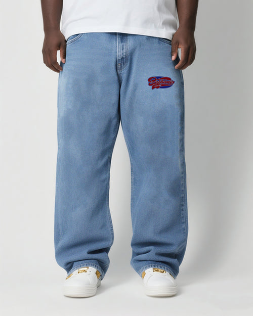 Big & Tall Denim Graffiti Streetwear Jeans for big men
