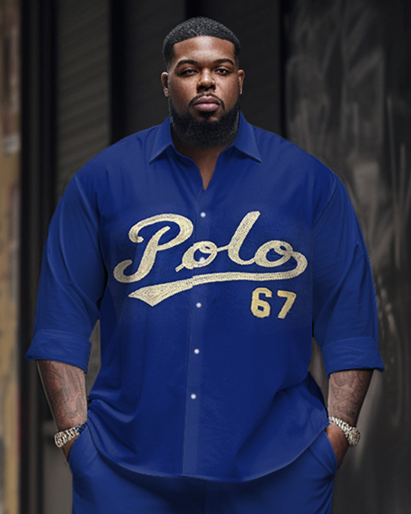 Big & Tall Graphic Business Casual Two-piece Set for big men view 2