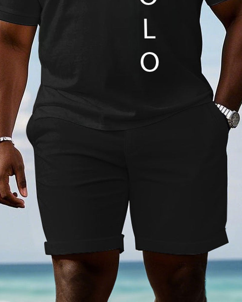 Big & Tall Black Graphic Jeans for big men view 3