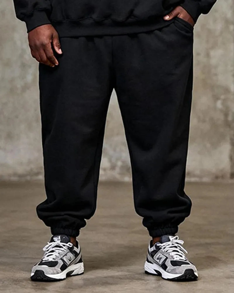 Big & Tall Graphic Athletic Hoodie Sweatpants Set for big men view 3