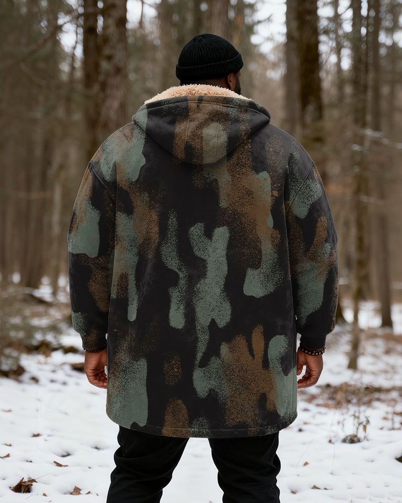 Big & Tall Graphic Camouflage Vintage Hoodie for big men view 3