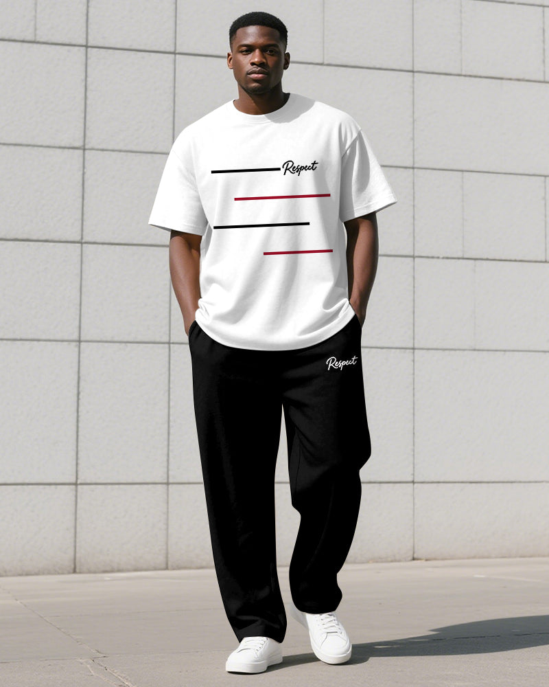 Big & Tall Graphic T-Shirt Pants Set for big men view 6