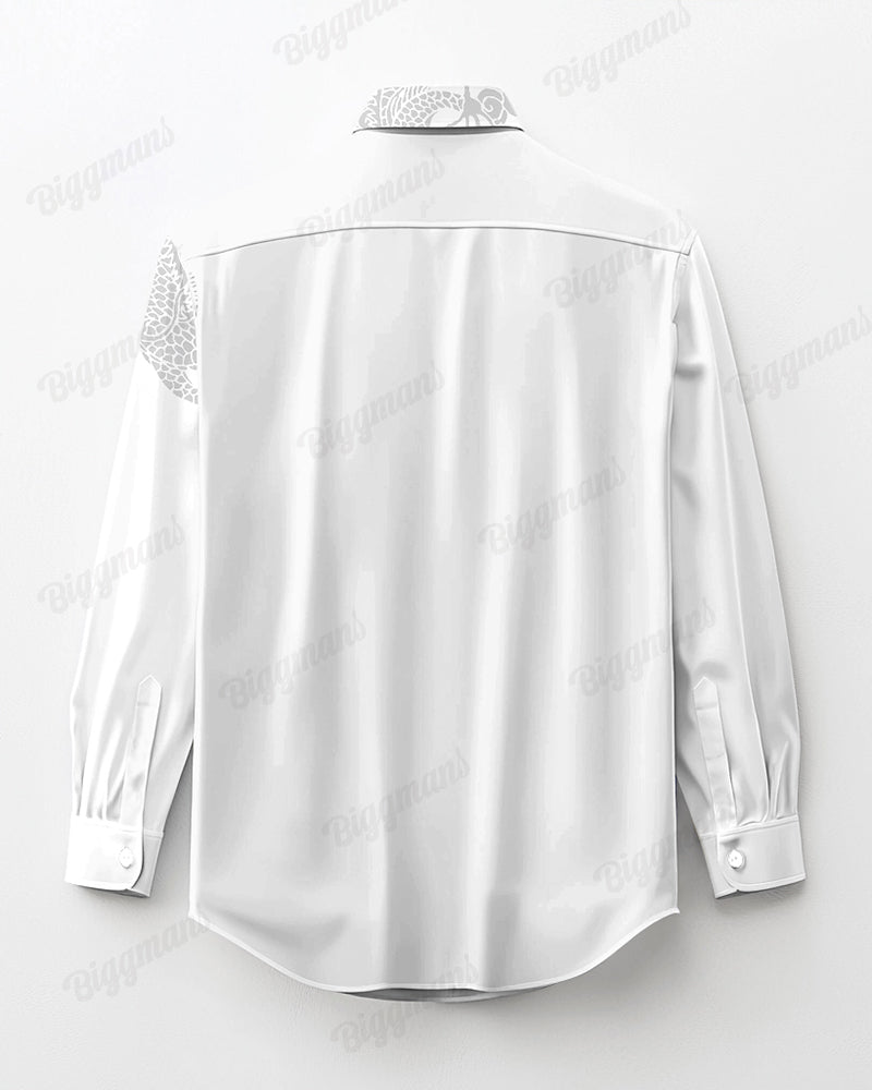 Big & Tall Business Casual Streetwear Two-piece Set for big men view 8