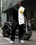 Big & Tall Patchwork Two-piece Set for big men view 1