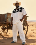 Big & Tall Western T-Shirt Pants Set for big men view 1