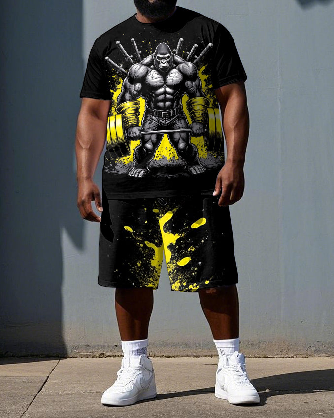 Big & Tall Streetwear Two-piece Set for big men view 1