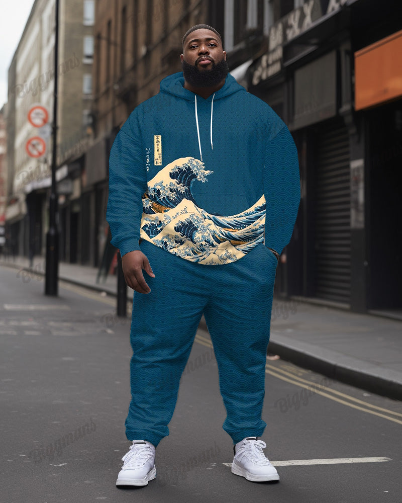 Big & Tall Streetwear Hoodie Sweatpants Set for big men view 1
