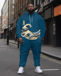 Big & Tall Streetwear Hoodie Sweatpants Set for big men view 1