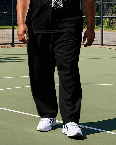 Big & Tall Athletic T-Shirt Pants Set for big men view 3