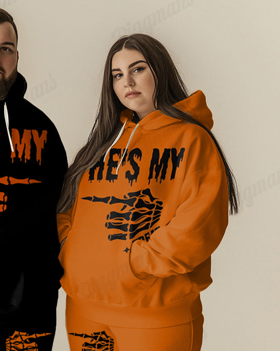 Big & Tall Graphic Skull Hoodie for big men view 2