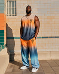 Big & Tall Gradient Vest Pants Set for big men view 1
