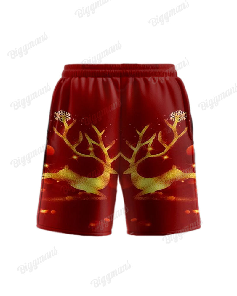 Big & Tall Streetwear T-Shirt Shorts Set for big men view 5