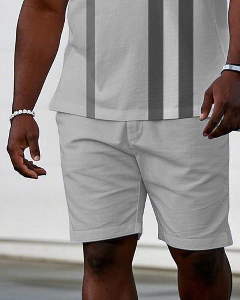 Big & Tall Gray Hawaiian Colorblock Jeans for big men view 3