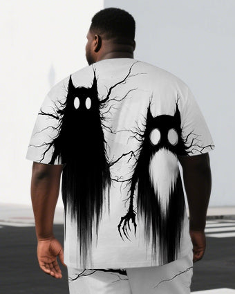 Big & Tall Graphic T-Shirt Shorts Set for big men view 2