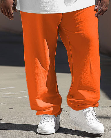 Big & Tall Hawaiian Gradient T-Shirt Pants Set for big men view 3