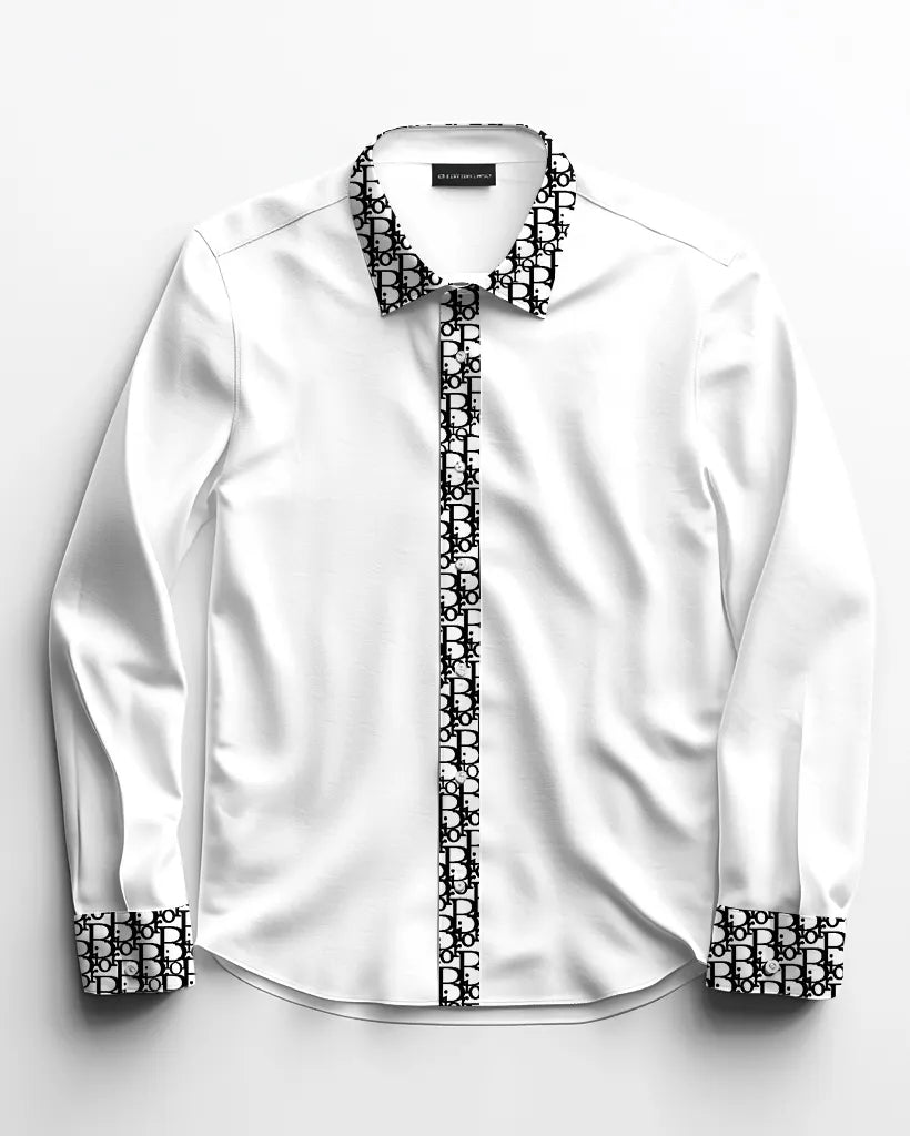 Big & Tall Patchwork Long Sleeve Shirt for big men view 19