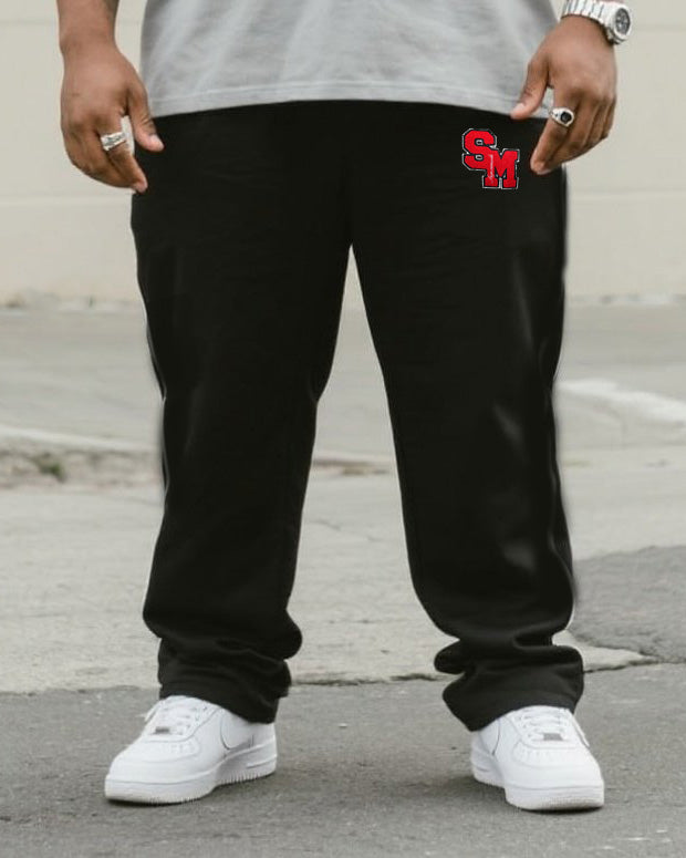 Big & Tall Graphic Streetwear Two-piece Set for big men view 3