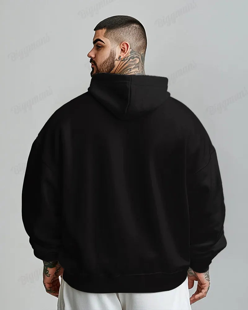 Big & Tall Athletic Streetwear Hoodie Sweatpants Set for big men view 5