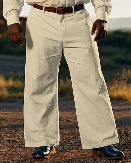 Big & Tall Western Geometric T-Shirt Pants Set for big men view 3