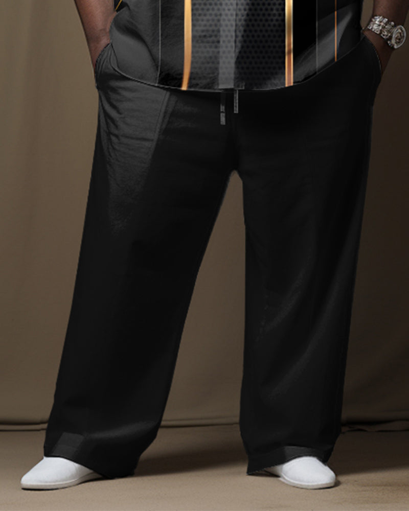 Big & Tall Gradient Graphic Shirt Pants Set for big men view 4